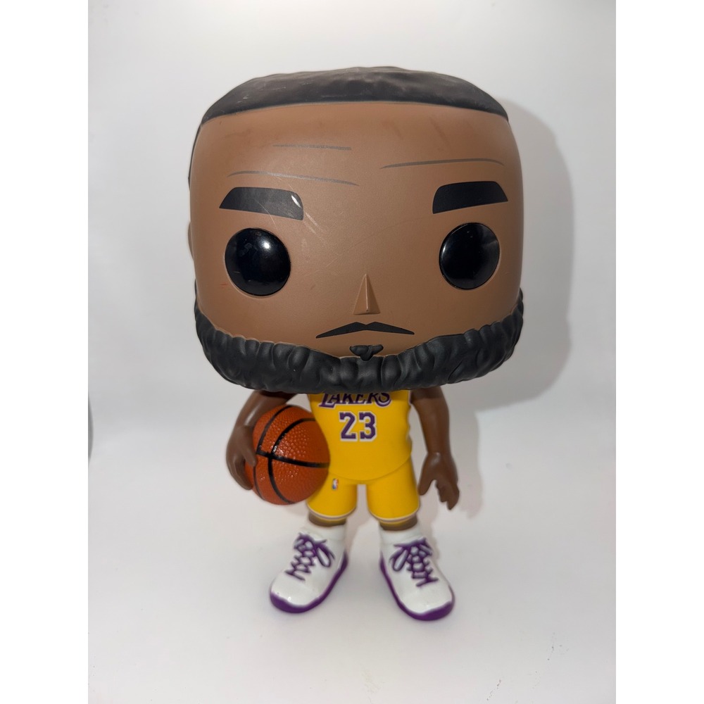 LeBron James LA Lakers 9" Upper Deck NBA Vinyl Figure 23 Yellow Jersey Loose